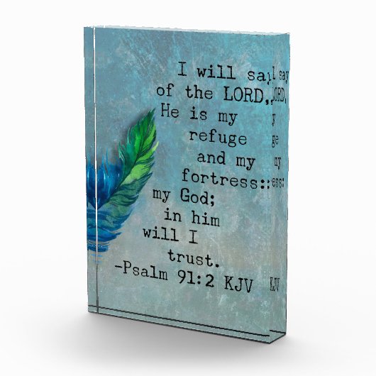 Psalm 91:2 Bibelverse Fotoblock (Rechts)