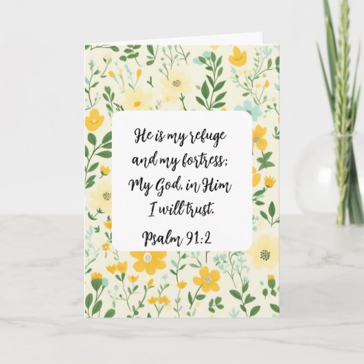 Psalm 91:2 Christian greeting Card Karte (Vorderseite)