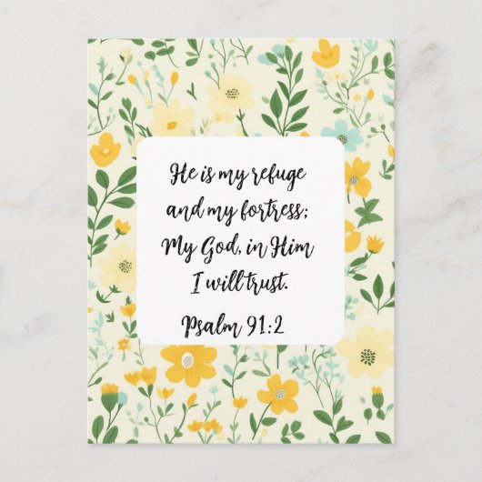 Psalm 91:2 Christian greeting Card Postkarte (Vorderseite)