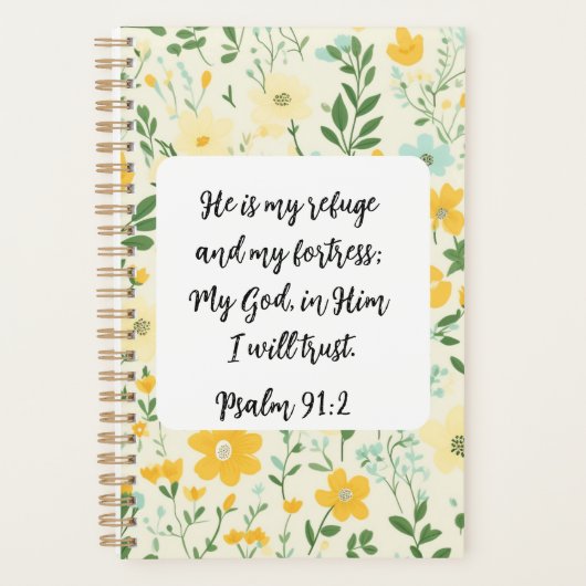 Psalm 91:2 Christian Planner Planer (Vorderseite)