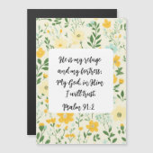 Psalm 91:2 Christliche Grußkarte Magneteinladung (Vorne/Hinten)