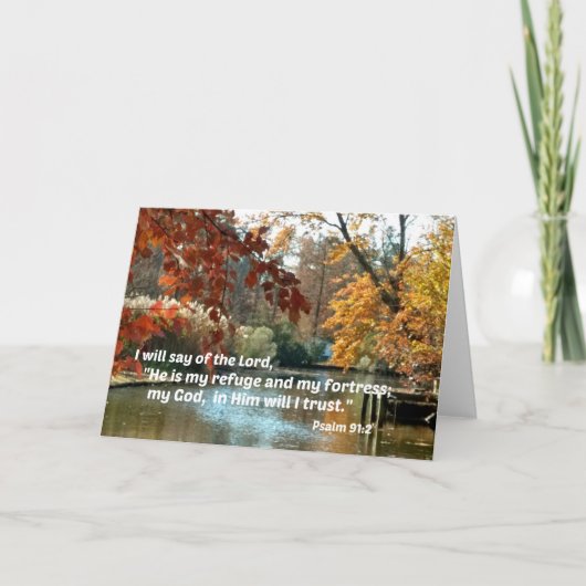 Psalm 91:2 Ich werde vom Herrn sagen Karte (Vorderseite)