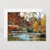 Psalm 91:2 Ich werde vom Herrn sagen Postkarte (Vorne/Hinten)