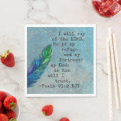 Psalm 91:2 KJV Bibelverse Papier Napkins Serviette (Beispiel)