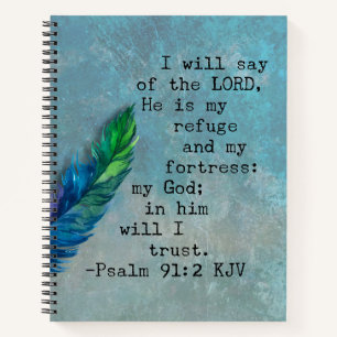 Psalm 91:2 Lutherbibel Vers Notizblock