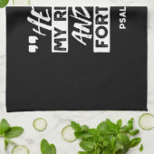 Psalm 91:2 - Meine Zuflucht und meine Festung Chri Geschirrtuch (Gefaltet)