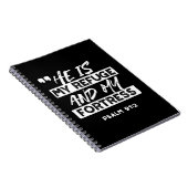 Psalm 91:2 - Meine Zuflucht und meine Festung Chri Notizblock (Rechte Seite)