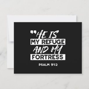 Psalm 91:2 - Meine Zuflucht und meine Festung Chri Postkarte