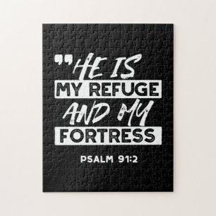 Psalm 91:2 - Meine Zuflucht und meine Festung Chri Puzzle