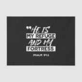 Psalm 91:2 - Meine Zuflucht und meine Festung Chri Seidenpapier (Vorderseite)