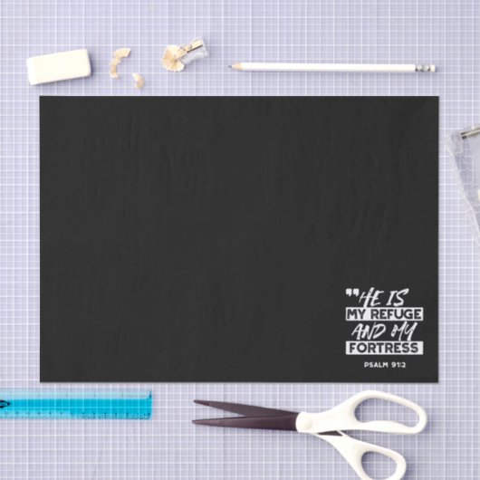 Psalm 91:2 - Meine Zuflucht und meine Festung Chri Seidenpapier (Handwerk)