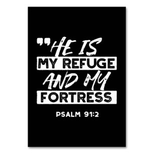 Psalm 91:2 - Meine Zuflucht und meine Festung Chri Tischnummer