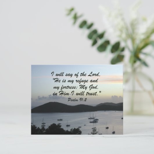 Psalm 91:2 postkarte (Stehend Vorderseite)