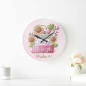 Psalm 91#2 Round (Large) Große Wanduhr (Zuhause)