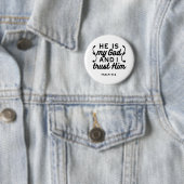 Psalm 91:2 – Trust in God Christian Bible Verse Button (Beispiel)