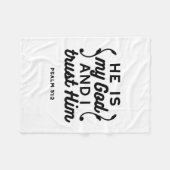 Psalm 91:2 – Trust in God Christian Bible Verse Fleecedecke (Vorderseite (Horizontal))