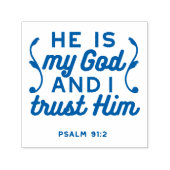 Psalm 91:2 – Trust in God Christian Bible Verse Permastempel (Design)