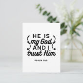 Psalm 91:2 – Trust in God Christian Bible Verse Postkarte (Stehend Vorderseite)