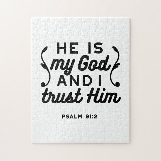 Psalm 91:2 – Trust in God Christian Bible Verse Puzzle (Vertikal)