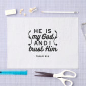 Psalm 91:2 – Trust in God Christian Bible Verse Seidenpapier (Handwerk)