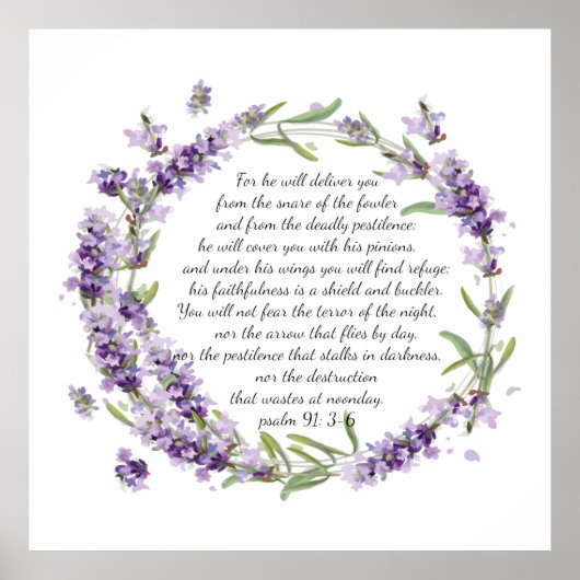 Psalm 91:3-6 poster (Vorne)