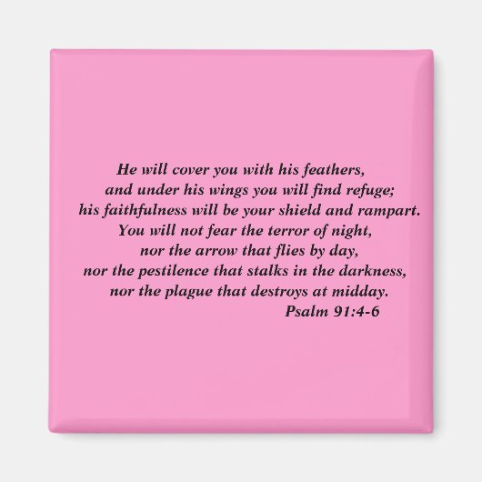 Psalm 91:4-6 Magnet (Vorne)