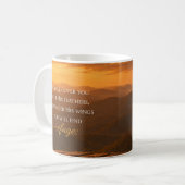 Psalm 91:4 Christliche Ermutigung Kaffeetasse (Vorderseite Links)