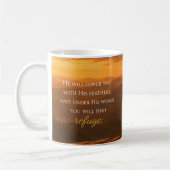 Psalm 91:4 Christliche Ermutigung Kaffeetasse (Links)