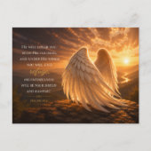 Psalm 91:4 Christliche Ermutigung Postkarte (Vorderseite)