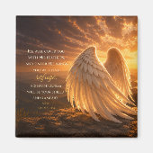 Psalm 91:4 Engelsflügel Christliche Schrift Magnet (Vorne)