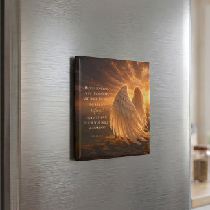 Psalm 91:4 Engelsflügel Christliche Schrift Magnet