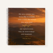 Psalm 91:4 Engelsschwingen Christlich Notizblock (Vorderseite)