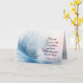 Psalm 91:4 Er wird dich mit Seinen Federn bedecken Karte (Gelbe Blume)