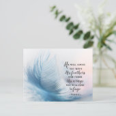 Psalm 91:4 Er wird dich mit Seinen Federn bedecken Postkarte (Stehend Vorderseite)