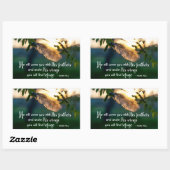 Psalm 91:4 Er wird dich mit Seinen Federn bedecken Rechteckiger Aufkleber (Blatt)