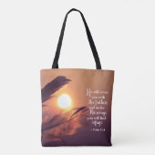 Psalm 91:4 Er wird dich mit Seinen Federn bedecken Tasche (Rückseite)