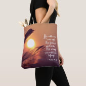 Psalm 91:4 Er wird dich mit Seinen Federn bedecken Tasche (Von Nahem)