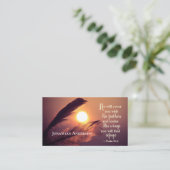 Psalm 91:4 Er wird dich mit Seinen Federn bedecken Visitenkarte (Stehend Vorderseite)