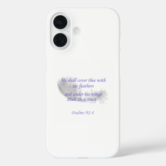 Psalm 91:4 Er wird dich mit seinen Federn decken Case-Mate iPhone Hülle (Rückseite)