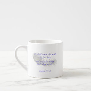 Psalm 91:4 Er wird dich mit seinen Federn decken Espressotasse