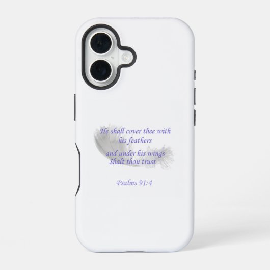 Psalm 91:4 Er wird dich mit seinen Federn decken iPhone 16 Hülle (Rückseite)