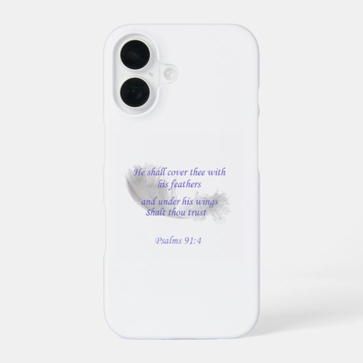 Psalm 91:4 Er wird dich mit seinen Federn decken iPhone 16 Hülle (Rückseite)