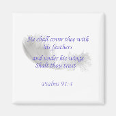 Psalm 91:4 Er wird dich mit seinen Federn decken Magnet (Vorne)