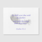 Psalm 91:4 Er wird dich mit seinen Federn decken Magnetkarte (Vorderseite)