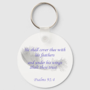 Psalm 91:4 Er wird dich mit seinen Federn decken Schlüsselanhänger