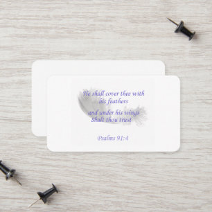Psalm 91:4 Er wird dich mit seinen Federn decken Telefonnummerkarte
