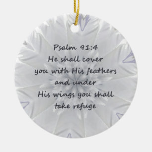 Psalm 91:4 Flügel Gottes Schutz Inspiration Keramikornament