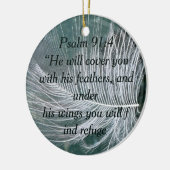 Psalm 91:4 Flügel Gottes Schutz Keramik Ornament (Links)