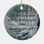 Psalm 91:4 Flügel Gottes Schutz Keramik Ornament (Hinten)