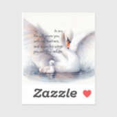 Psalm 91:4 Flügel Gottes Schutzbibliotheke Aufkleber (Blatt)